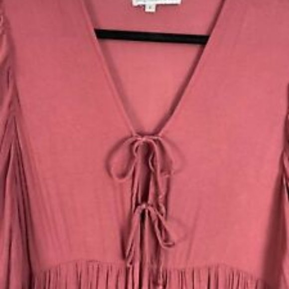 Young Fabulous Broke Maroon Size Small Boho Dress - Picture 2 of 13
